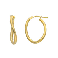 9ct Gold Fancy Hoop Earrings