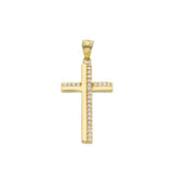 9ct Gold Cubic Zirconia Cross Necklace