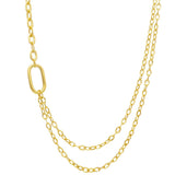 18ct Gold Double Chain Link Necklace
