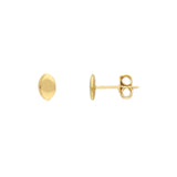 18ct Gold Oval Stud Earrings