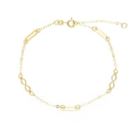 9ct Gold Infinity Link Bracelet