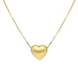 9ct Gold Domed Heart Necklace