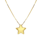 9ct Gold Polished Star Necklace