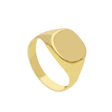 9ct Gold Plain Square Signet Ring