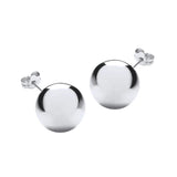 9ct White Gold Ball Stud Earrings