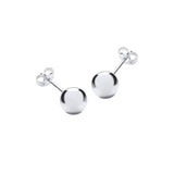 9ct White Gold Ball Stud Earrings