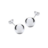9ct White Gold Ball Stud Earrings