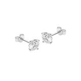 9ct Gold 6mm Round Cubic Zirconia Stud Earrings