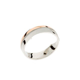 18ct Two Tone Gold Beaded Centre Wedding Ring