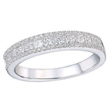18ct White Gold Micro Prong Set Diamond Ring