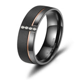 Black Titanium & Rose Gold PVD 5mm Ladies Ring