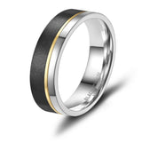 Black Titanium 5mm Mens Ring