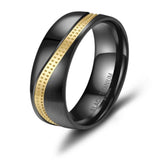 Black Titanium 6mm Mens Ring