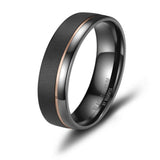 Black Titanium & Rose Gold PVD 5mm Mens Ring