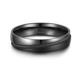 Black Titanium Polished Finish 5mm Mens Ring