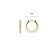 Sterling Silver Cubic Zirconia Hoop Earrings