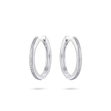 Sterling Silver Cubic Zirconia Hoop Earrings