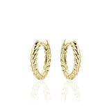Sterling Silver Twisted Rope Hoop Earrings