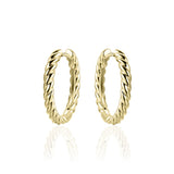 Sterling Silver Twisted Rope Hoop Earrings