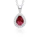 9ct Gold Diamond and Oval Ruby/Emerald/Sapphire Necklace
