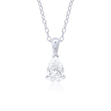 9ct White Gold Lab Diamond Necklace