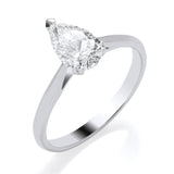 9ct Gold Lab Grown Pear Shaped Diamond Ring