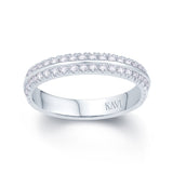 18ct Gold Two Row Diamond Ring