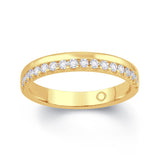 18ct Gold Round Offset Claw Diamond Ring