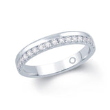 Platinum Round Offset Claw Diamond Ring