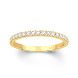 18ct Gold Split-Claw Half Diamond Ring