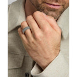 Sterling Silver Oxidised Celtic Knot Ring Band