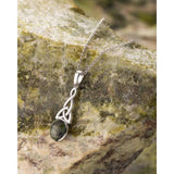 Sterling Silver Connemara Marble Celtic Knot Necklace
