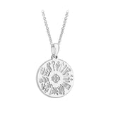 History of Ireland Sterling Silver Disc Necklace
