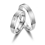 Sterling Silver 4.50mm Matt & Polished Ring