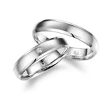 Sterling Silver 4.50mm Matt & Polished Ring
