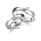 Sterling Silver 4.50mm Matt & Polished Ring