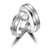 Sterling Silver 5.50mm Matt & Polished Ring