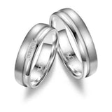 Sterling Silver 5.50mm Matt & Polished Ring
