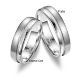 Sterling Silver 5.50mm Matt & Polished Ring