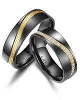 Black Titanium 6mm Mens Ring