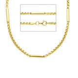 18ct Gold Three Bar Chain