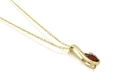 9ct Gold Diamond & Garnet Necklace