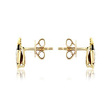 9ct Gold Diamond and Garnet Earrings