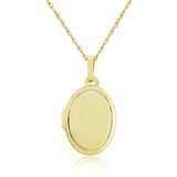 9ct Gold Oval Locket Necklace