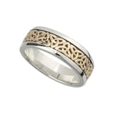 10ct Gold and Silver Trinity Knot Band Ring