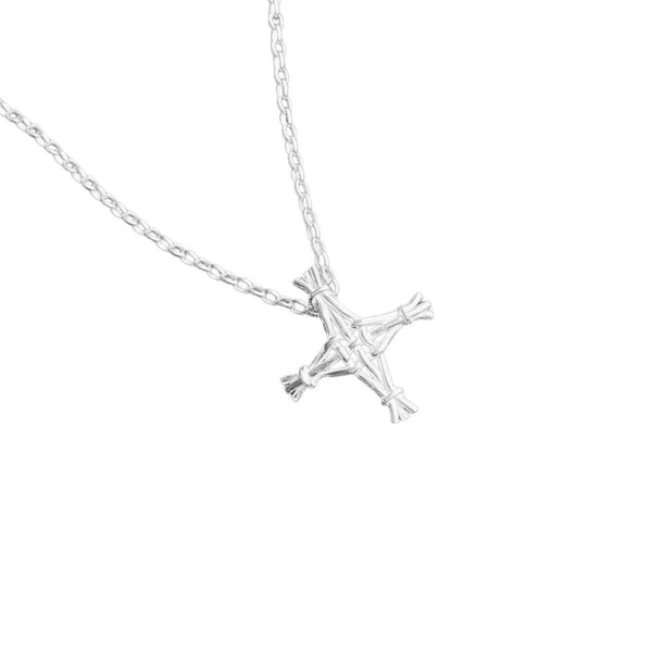 Martina Hamilton Sterling Silver St Brigid's Woven Reed Cross Pendant Necklace