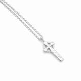 Martina Hamilton Sterling Silver Stone Cross Small Necklace