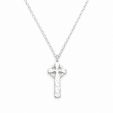 Martina Hamilton Sterling Silver Stone Cross Small Necklace