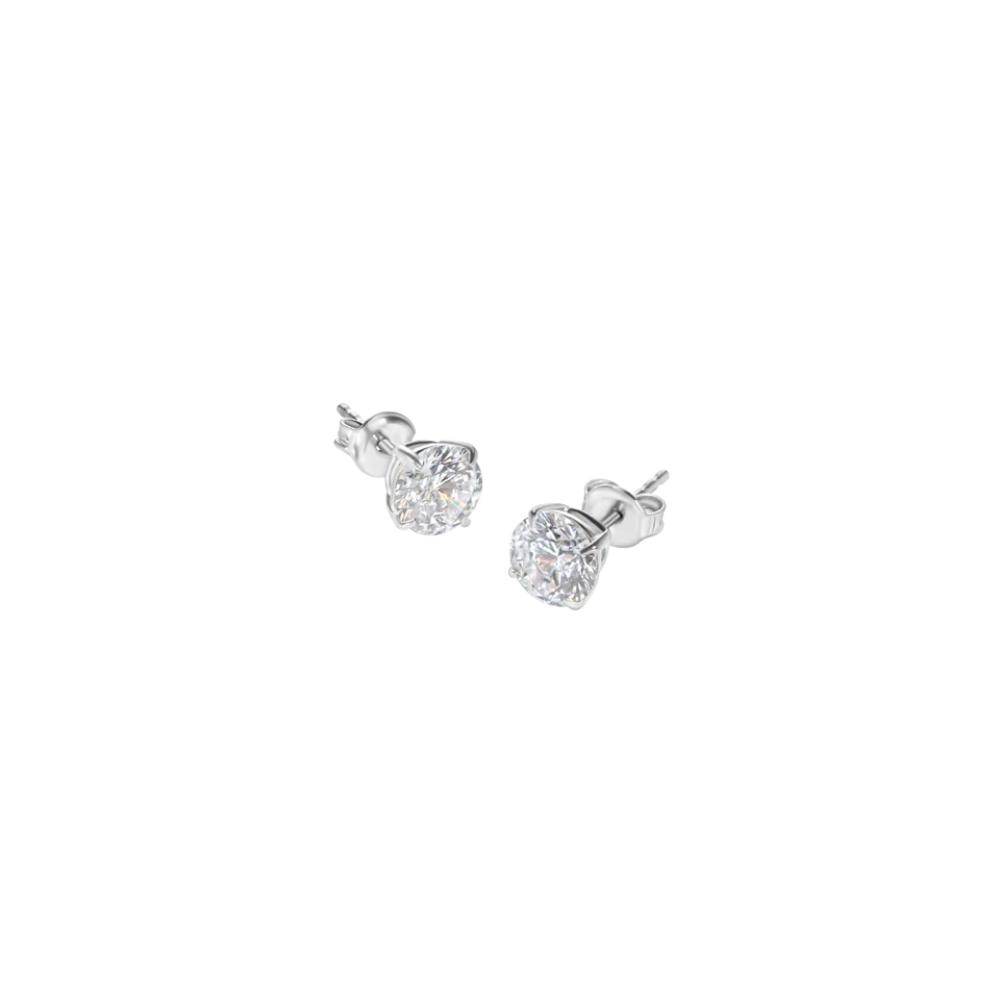 Carat London 9ct White Gold Round Stud Earrings – Bannon Jewellers