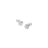 Carat London 9ct White Gold Round Stud Earrings